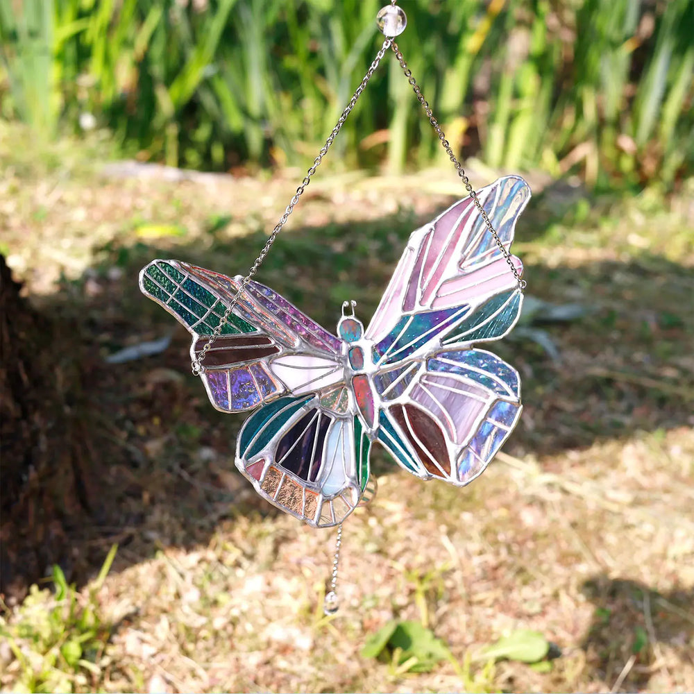 Colorful Butterfly Acrylic Sun Catcher Wind Chime Decor