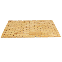 Mind Reader Bath Mat Shower Mat Bathtub Mat Bathroom Accessory Wood Rayon from Bamboo 23.5"L x 16.5"W x 0.4"H Brown